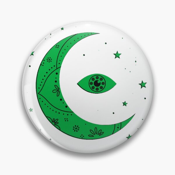 Item preview, Lucky Moon & Mystical Eye – Green Celestial Witchy Spiritual Design designed and sold by MoodLay.