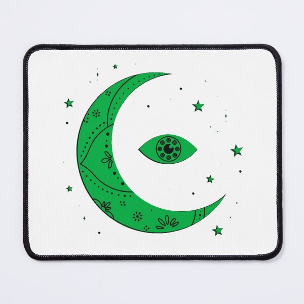 Item preview, Lucky Moon & Mystical Eye – Green Celestial Witchy Spiritual Design designed and sold by MoodLay.