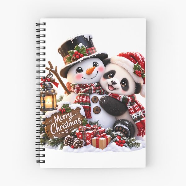 Item preview, Snowman & Panda Christmas Cuddle – Cozy Holiday Magic designed and sold by HoMya.