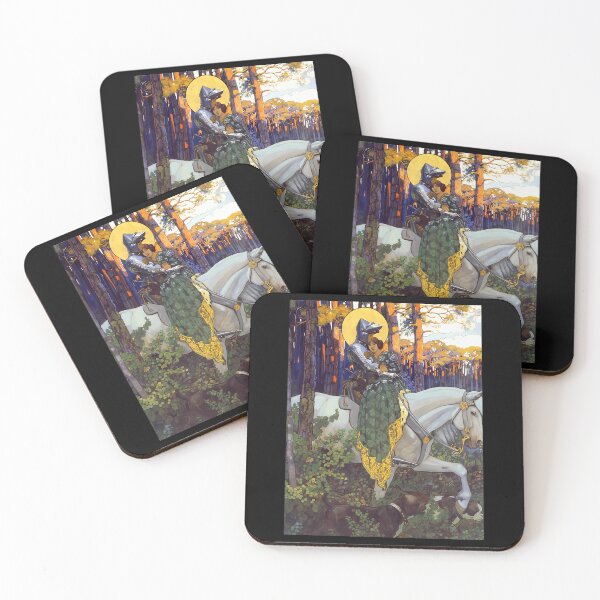 Item preview, The Legend of Saint George: The Rescue - Art Nouveau Medieval Knight Romance Illustration Vintage Fantasy Lovers Gift designed and sold by TeamDzShirt.