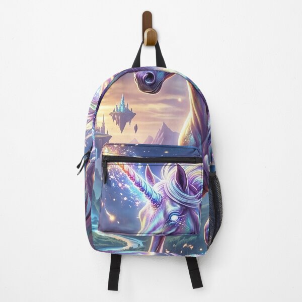 Item preview, Rainbow Unicorn in a Fantasy Mountain Landscape designed and sold by Lucid Dream Pixel.