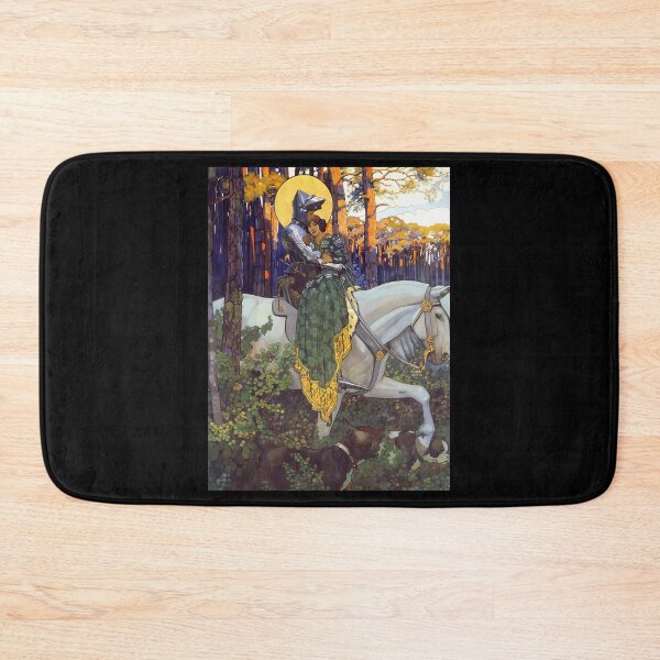 Item preview, The Legend of Saint George: The Rescue - Art Nouveau Medieval Knight Romance Illustration Vintage Fantasy Lovers Gift designed and sold by TeamDzShirt.