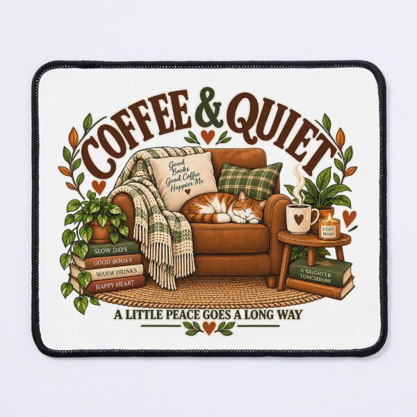 Item preview, Coffee & Quiet — Cozy Lifestyle Design designed and sold by GL Digital Artwork .