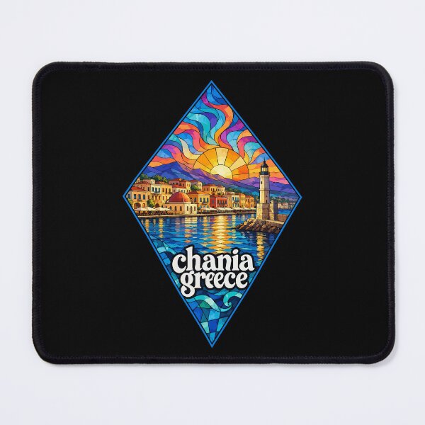 Item preview, Chania Crete Greece Travel Stained Glass Art designed and sold by TomFrontierArt.