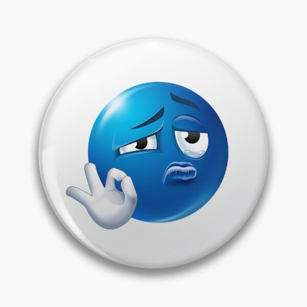 Item preview, Sad Blue Face Emoji Showing OK Gesture designed and sold by Tom-Riley.