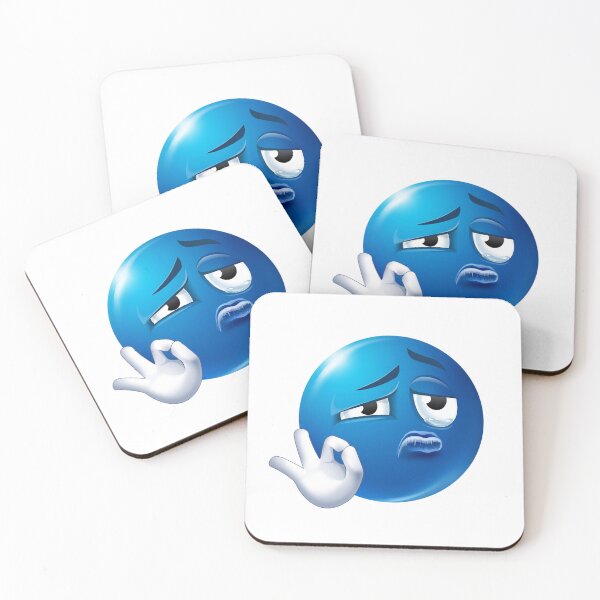 Item preview, Sad Blue Face Emoji Showing OK Gesture designed and sold by Tom-Riley.