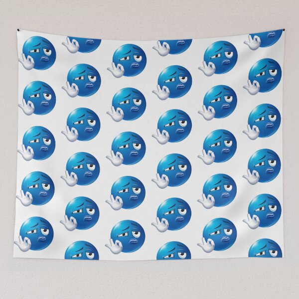 Item preview, Sad Blue Face Emoji Showing OK Gesture designed and sold by Tom-Riley.