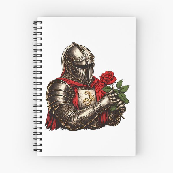 Item preview, Chivalrous Knight Holding A Crimson Rose designed and sold by TeamDzShirt.