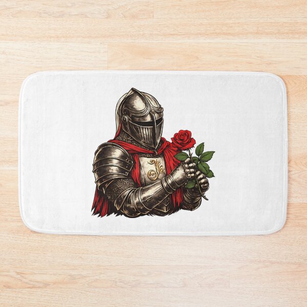 Item preview, Chivalrous Knight Holding A Crimson Rose designed and sold by TeamDzShirt.