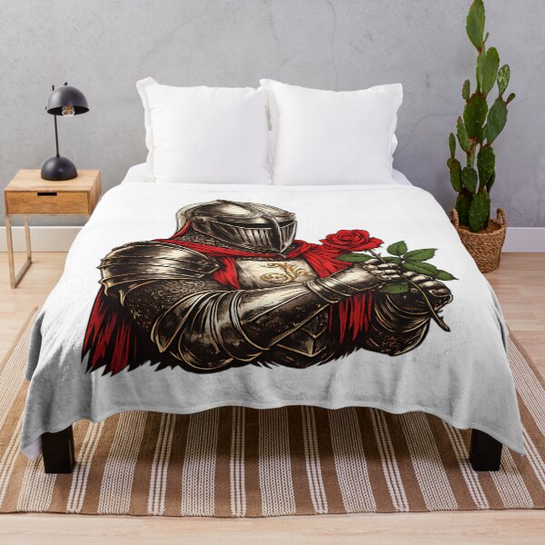 Item preview, Chivalrous Knight Holding A Crimson Rose designed and sold by TeamDzShirt.