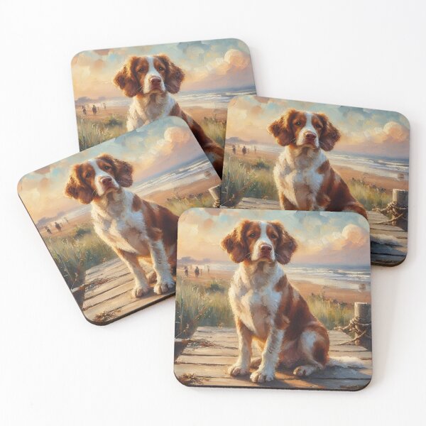 Item preview, Brittany Spaniel on the Boardwalk designed and sold by TinCatOutPost.