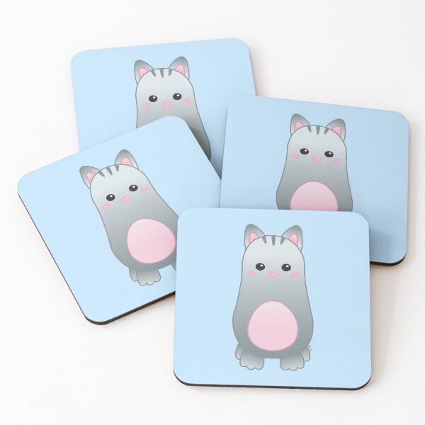 Item preview, Cute Pastel Baby Gray Cat - Kawaii Chibi illustration designed and sold by Agamaji.