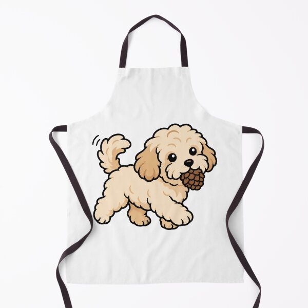 Item preview, Happy Walking Maltipoo Puppy With Pinecone Nature Dog Sticker Art designed and sold by wildsilencee.