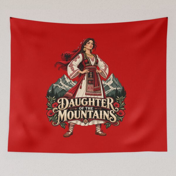 Item preview, Daughter of the Mountains traditional nature design designed and sold by VisualLine.al.