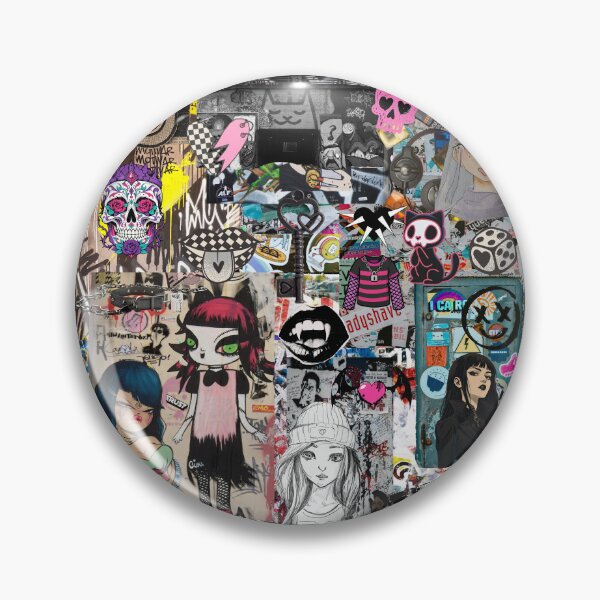 Item preview, Mall Goth Urban Streetwear Stickerbomb Collage designed and sold by Side By Side Studio.