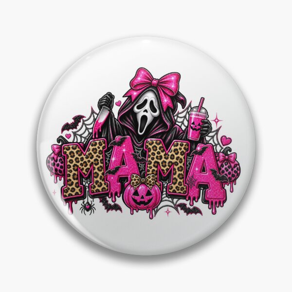 Item preview, Mama Halloween Horror Ghost-face Retro Horror  designed and sold by Thread&Fable.