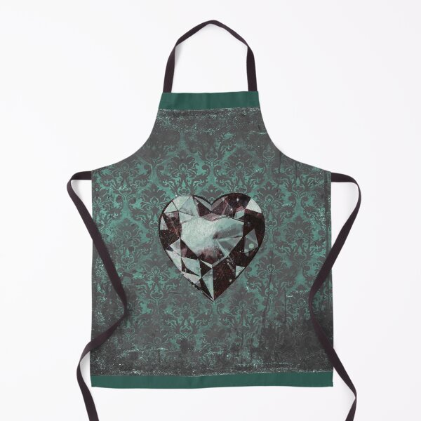 Item preview, Heart-Shaped Faceted Grungy Green Diamond Dark Academia Art designed and sold by Ghoul Enterprises.