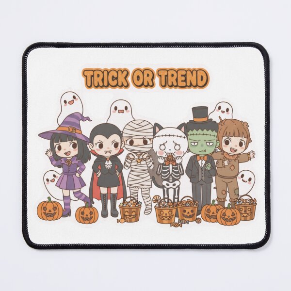 Item preview, Seven spooky K-pop idols dancing around giant glowing pumpkins. designed and sold by SIA FUNKY ARTS.