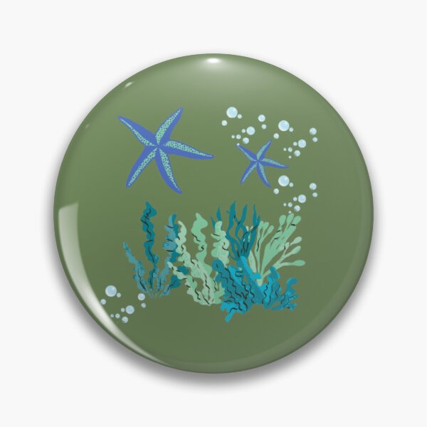 Item preview, blue starfish and green seaweed underwater design designed and sold by XertHardcore.