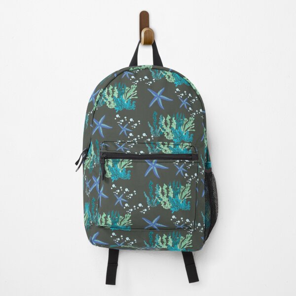 Item preview, blue starfish and green seaweed underwater design designed and sold by XertHardcore.