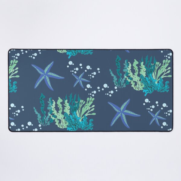 Item preview, blue starfish and green seaweed underwater design designed and sold by XertHardcore.