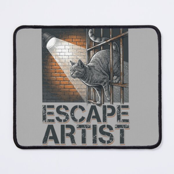 Item preview, Escape Artist Funny Prison Break Cat Jailbreak Lover Gift Idea designed and sold by FurRealStudioCo.
