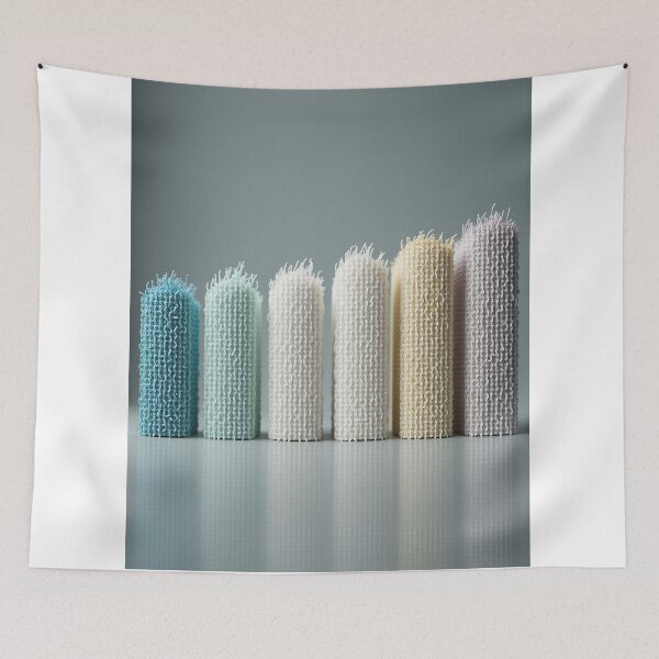 Item preview, Pastel Soft Fabric Cylinders Minimalist Art designed and sold by profustock.