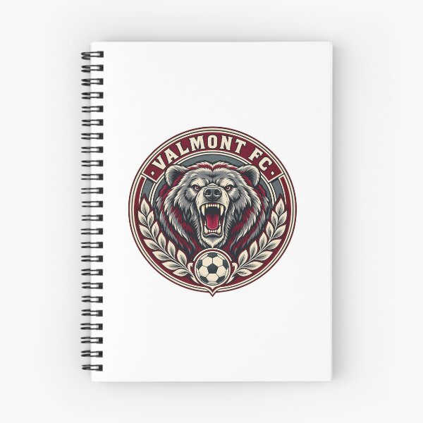 Item preview, Valmont FC Bear Football Crest Gray Burgundy Badge designed and sold by DriftcoreStudio.