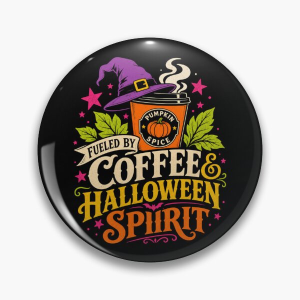 Item preview, Fueled by Coffee and Halloween Spirit Witchy Fall  designed and sold by shirt-hard-top1.