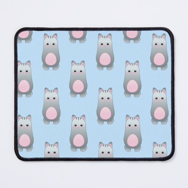 Item preview, Pattern of Cute Pastel Baby Gray Cat - Kawaii Chibi illustration designed and sold by Agamaji.