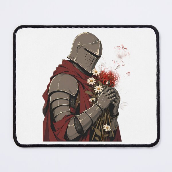 Item preview, Medieval Knight With A Bouquet Of Spider Lilies And Daisies designed and sold by TeamDzShirt.