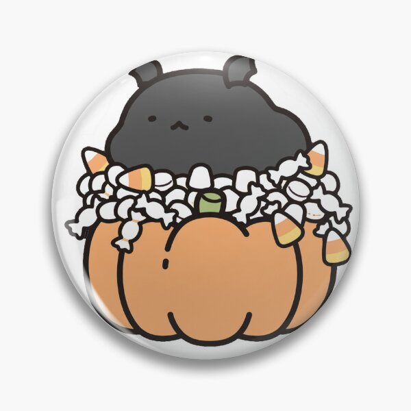 Item preview, Cute Chibi Bat Pumpkin Candy Bucket Just Here For The Candy Halloween Sticker designed and sold by xiaoxiaochibi.