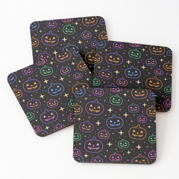 Item preview, Neon Halloween Pumpkin Drawn Pattern designed and sold by Derek Gillette.