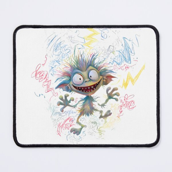 Item preview, Chaotic Gremlin with a Wild Grin designed and sold by Retro Whimsy.