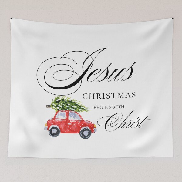 Item preview, Jesus — Christmas Begins with Christ | Christian Christmas Design designed and sold by Our Bible Journey.