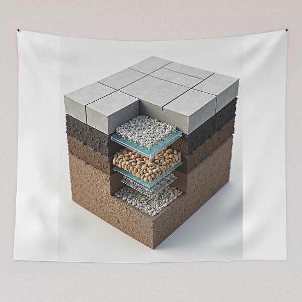 Item preview, 3D Cross Section Pavement Ground Layers Diagram Art designed and sold by profustock.