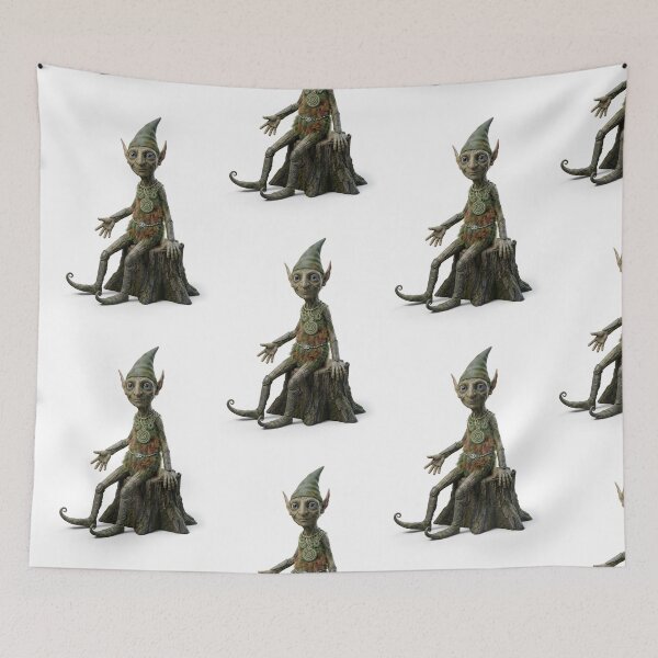 Item preview, Garden Goblin a cute Fey folk friend illustration designed and sold by Vintage Designs +.