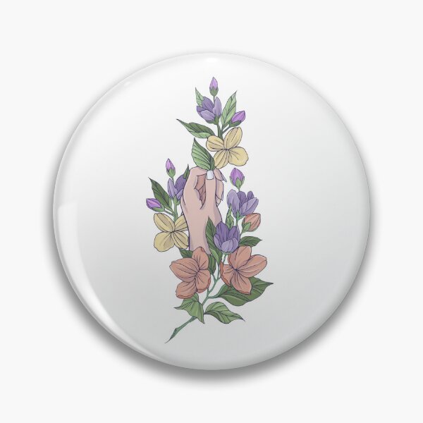 Item preview, Handle Flowers Pastel Floral Hand designed and sold by Skidipap-art.