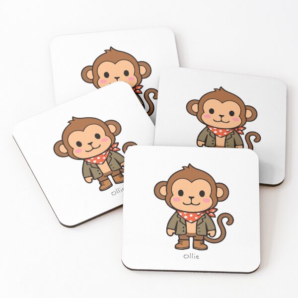Item preview, Ollie, Cute Monkey, Dressed for Fall / Autumn - Char Char Bear & Friends designed and sold by Asterisk-a.