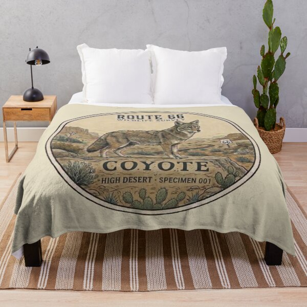 Item preview,  Coyote Route 66 Wildlife Survey Vintage Badge designed and sold by CalmCapy Co.