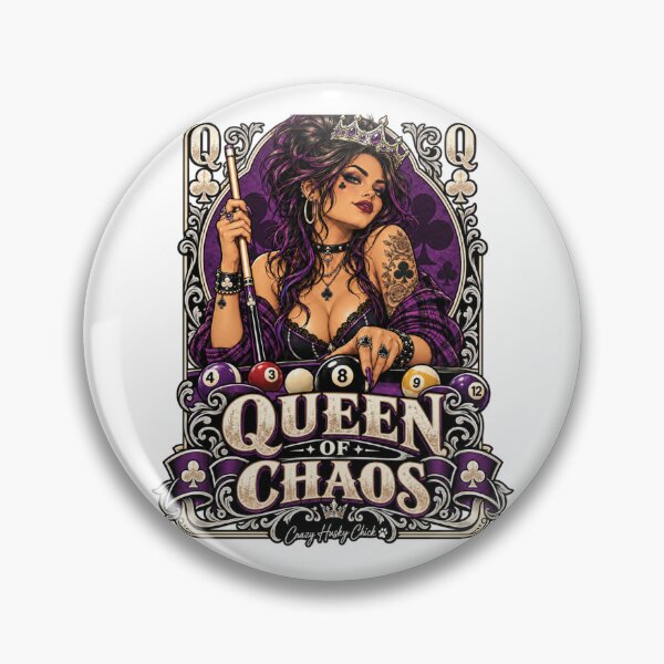 Item preview, Queen of Chaos | Women’s Pool Player Billiards Queen Design designed and sold by Crazyhuskychick.