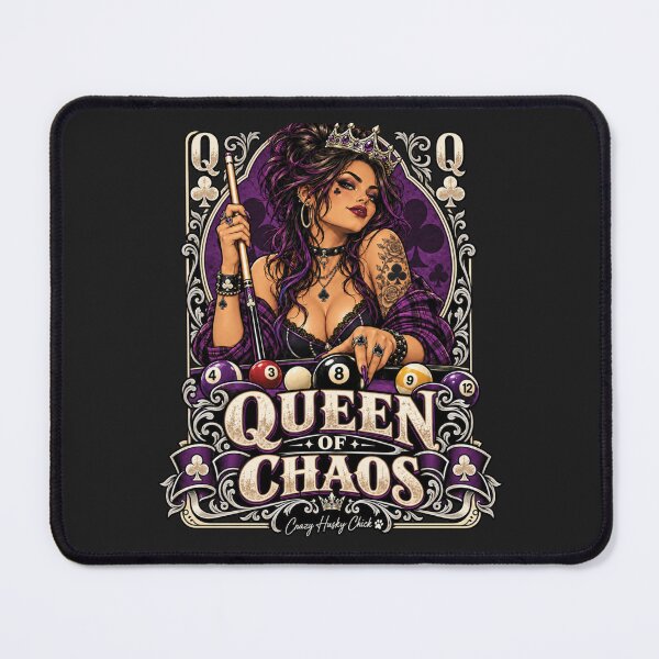 Item preview, Queen of Chaos | Women’s Pool Player Billiards Queen Design designed and sold by Crazyhuskychick.