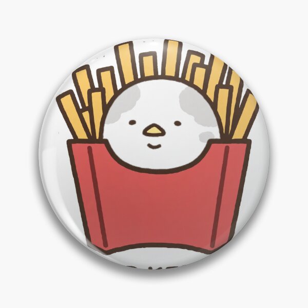 Artikelvorschau, Lustiger Chibi-Möwe stiehlt Pommes Frites – Strandaufkleber entworfen und verkauft von xiaoxiaochibi.