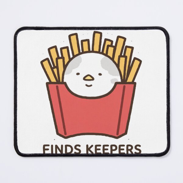 Item preview, Funny Chibi Seagull Stealing French Fries Finds Keepers Beach Sticker designed and sold by xiaoxiaochibi.