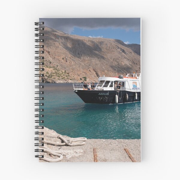 Item preview, Ferry Arriving in Loutro, Crete designed and sold by Kasia Design.