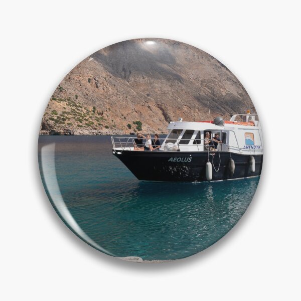 Item preview, Ferry Arriving in Loutro, Crete designed and sold by Kasia Design.