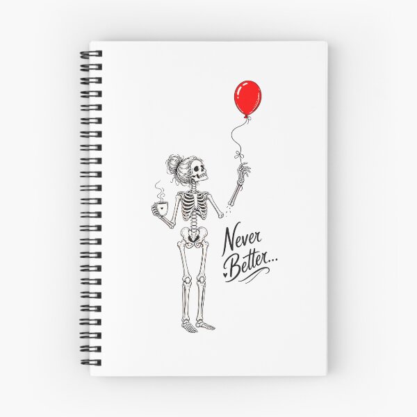 Item preview, Never Better Skeleton Coffee Lover Sarcastic Funny Art designed and sold by Byhergawaa.