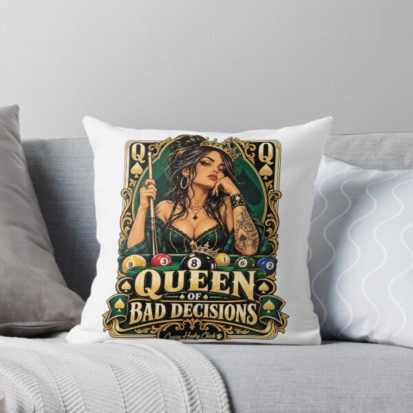 Item preview, Queen of Bad Decisions | Women’s Pool Player Billiards Queen Design designed and sold by Crazyhuskychick.