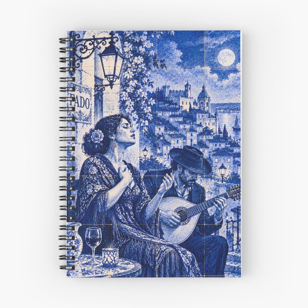 Item preview, Azulejo cerámico Fado Night | Escena callejera a la luz de la luna con un guitarrista en Lisboa, calle Alfama designed and sold by Alegria Azul .