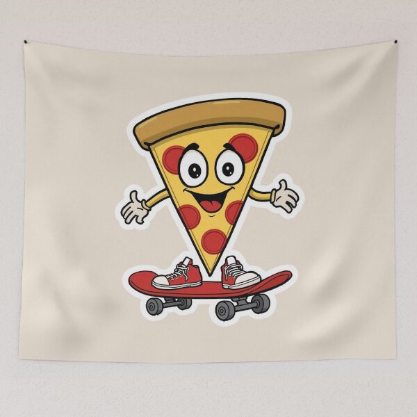 Item preview, Skating Pepperoni Slice designed and sold by Stylestickers55.